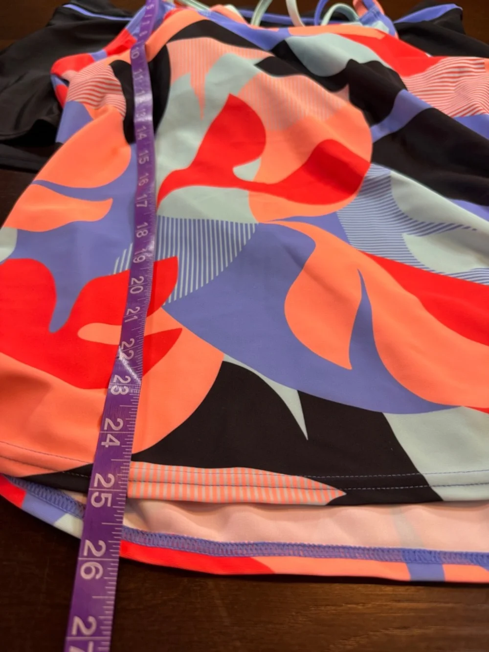 NWT ZeroXposur Floral Tankini Swim Skirt Set Crisscross Resort XL